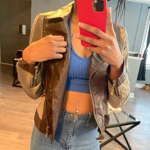 Faux Leather Jacket